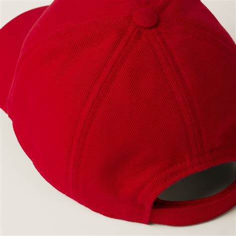 miu miu drill baseball cap|Red/white Drill Baseball Cap .